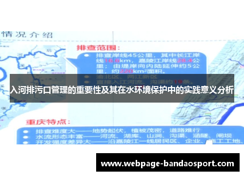 入河排污口管理的重要性及其在水环境保护中的实践意义分析